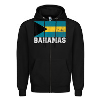 Black Bahamas Flag Country Men Women Kids Christmas Gift Family Zipper Hoodie - longCreatives