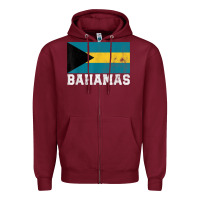 Burgundy Bahamas Flag Country Men Women Kids Christmas Gift Family Zipper Hoodie - longCreatives