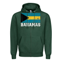 Sports Green Bahamas Flag Country Men Women Kids Christmas Gift Family Zipper Hoodie - longCreatives