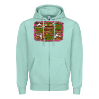 Seafoam cinco de mayo bullskull and cactus Zipper Hoodie - Artiststas
