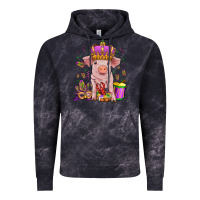 Cloud Black mardi gras pig Vintage Hoodie - OliviaCreatesArt