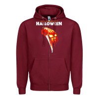 Burgundy Halloween 1978 Original Graphic Zipper Hoodie - longCreatives