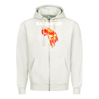 Oatmeal Heather Halloween 1978 Original Graphic Zipper Hoodie - longCreatives