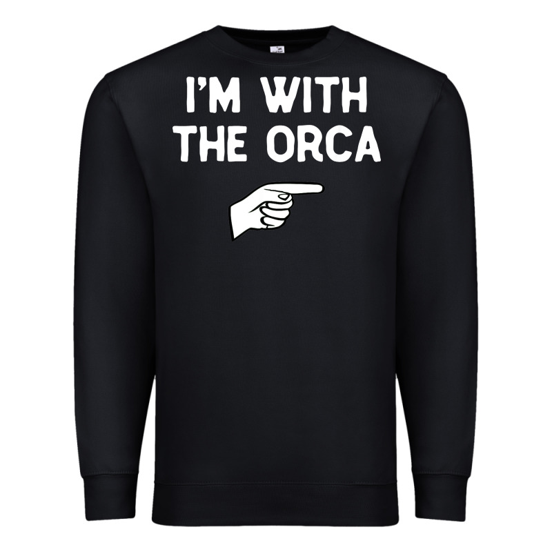 Im With The Orca Costume Halloween Matching Party Premium Sweatshirt by longCreatives | Teevron