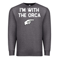 Charcoal Heather im with the orca costume halloween matching party Premium Sweatshirt - longCreatives