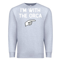Heather Grey im with the orca costume halloween matching party Premium Sweatshirt - longCreatives