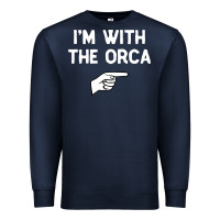 Navy im with the orca costume halloween matching party Premium Sweatshirt - longCreatives