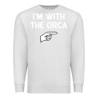 Oatmeal Heather im with the orca costume halloween matching party Premium Sweatshirt - longCreatives