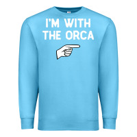 Ocean Blue im with the orca costume halloween matching party Premium Sweatshirt - longCreatives