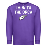 Purple im with the orca costume halloween matching party Premium Sweatshirt - longCreatives