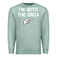 Seafoam im with the orca costume halloween matching party Premium Sweatshirt - longCreatives