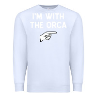 White im with the orca costume halloween matching party Premium Sweatshirt - longCreatives