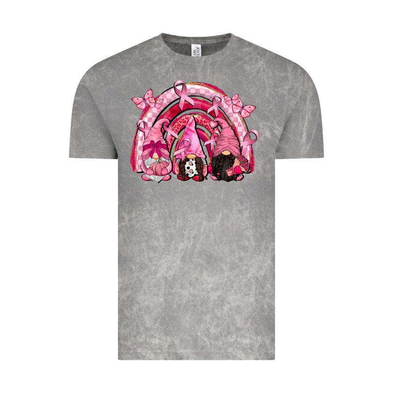 Gnomes Rainbow Breast Cancer Vintage Tee by CowGirlArtShop | Teevron