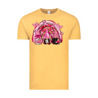 Vintage Mustard gnomes rainbow breast cancer Vintage Tee - CowGirlArtShop
