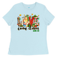 Baby Blue love came down luke 2 11 Ladies Tee - texasbilliewilder
