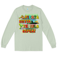 Matcha Fiesta siesta tequila repeat Long Sleeve Tee - FaDigitalArtStudio