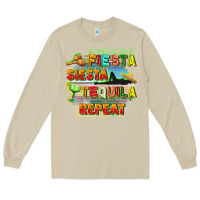 Mushroom Fiesta siesta tequila repeat Long Sleeve Tee - FaDigitalArtStudio