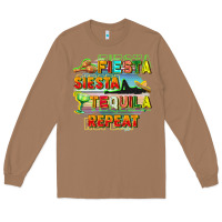 Toasted Coconut Fiesta siesta tequila repeat Long Sleeve Tee - FaDigitalArtStudio
