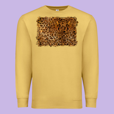 Handdrawn Leopard Pattern Premium Sweatshirt Designed By Barkaloodesign