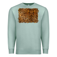 Seafoam handdrawn leopard pattern Premium Sweatshirt - BarkalooDesign