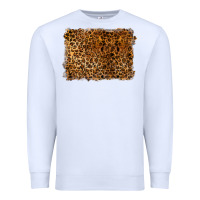 White handdrawn leopard pattern Premium Sweatshirt - BarkalooDesign