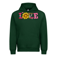 Forest Green love sunflower valentines day Urban Hoodie - AdoDesignShop