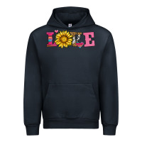 Navy love sunflower valentines day Urban Hoodie - AdoDesignShop