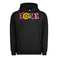 Pigment Black love sunflower valentines day Urban Hoodie - AdoDesignShop