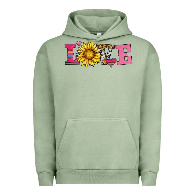 Love Sunflower Valentines Day Urban Hoodie by AdoDesignShop | Teevron