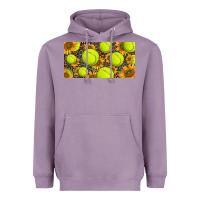 Lavender tennis ball with sunflower and racket  licence plato Heavyweight Hoodie - BarkalooDesign