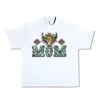 White Mom with Cow skull Mother's Day Urban Heavy Tee - CowGirlArtShop