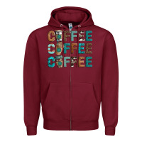 Burgundy coffee Zipper Hoodie - Artiststas
