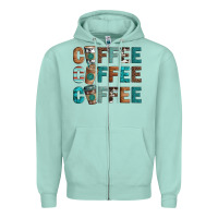 Seafoam coffee Zipper Hoodie - Artiststas