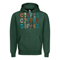Sports Green coffee Zipper Hoodie - Artiststas