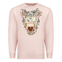 Pale Pink Werewolf Face Lycan Gothic Horror Occult Scary Halloween Premium Sweatshirt - longCreatives