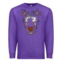 Purple Werewolf Face Lycan Gothic Horror Occult Scary Halloween Premium Sweatshirt - longCreatives