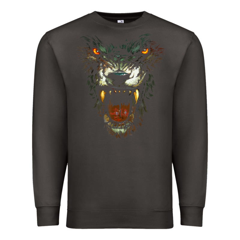 Werewolf Face Lycan Gothic Horror Occult Scary Halloween Premium Sweatshirt by longCreatives | Teevron