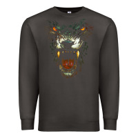 Smoke Werewolf Face Lycan Gothic Horror Occult Scary Halloween Premium Sweatshirt - longCreatives