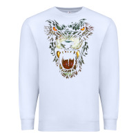 White Werewolf Face Lycan Gothic Horror Occult Scary Halloween Premium Sweatshirt - longCreatives