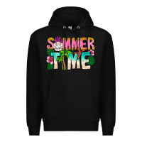 Black Summer Time Premium Hoodie - CowhideDigitalArt