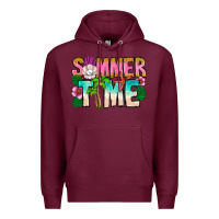 Burgundy Summer Time Premium Hoodie - CowhideDigitalArt