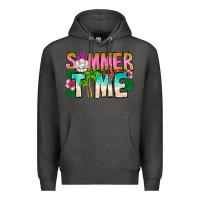 Charcoal Heather Summer Time Premium Hoodie - CowhideDigitalArt