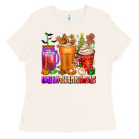 Bone hallothanksmas coffee cups Ladies Tee - texasbilliewilder