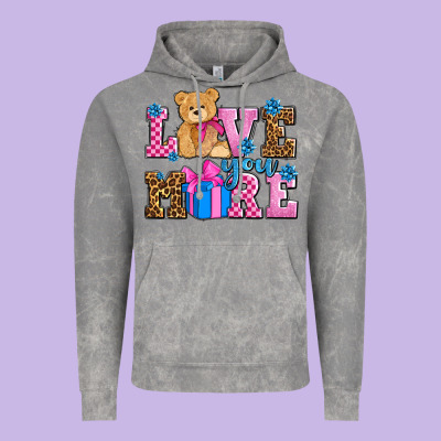 Love You More Olivia Vintage Hoodie Designed By Oliviacreatesart