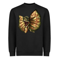 Black dilophosaurus face Heavyweight Sweatshirt - LillyAllenDesigns