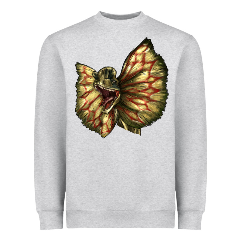 Dilophosaurus Face Heavyweight Sweatshirt by LillyAllenDesigns | Teevron
