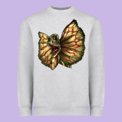 Dilophosaurus Face Heavyweight Sweatshirt Designed By Lillyallendesigns