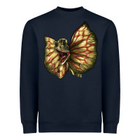 Navy dilophosaurus face Heavyweight Sweatshirt - LillyAllenDesigns