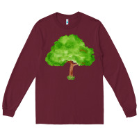 Burgundy tree fa element 1 Long Sleeve Tee - FaDigitalArtStudio
