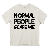 Cream Normal People Scare Me Heavy Core Tee - Bettercallsaul